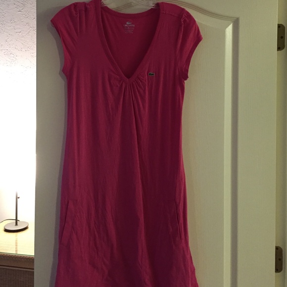 Cute Lacoste Pink Coverup Dress - Size 36/S