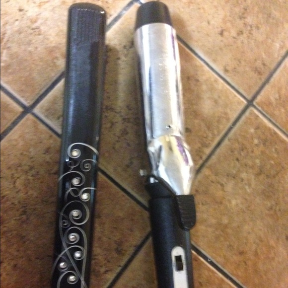 Studded GVP flat irons and xl Conair curling iron