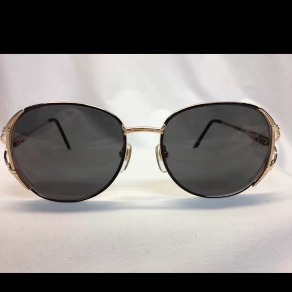Fierce Italian Vintage Black + Gold Sunnies. main image 4