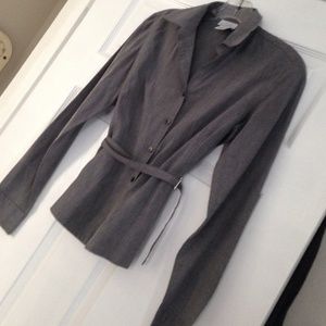 Soft heather gray dress blouse from Loft