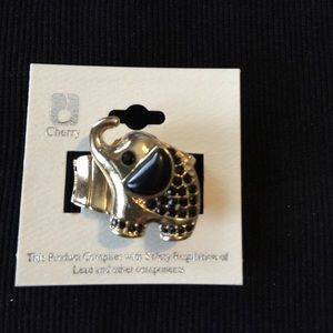 Elephant ring, black and gold