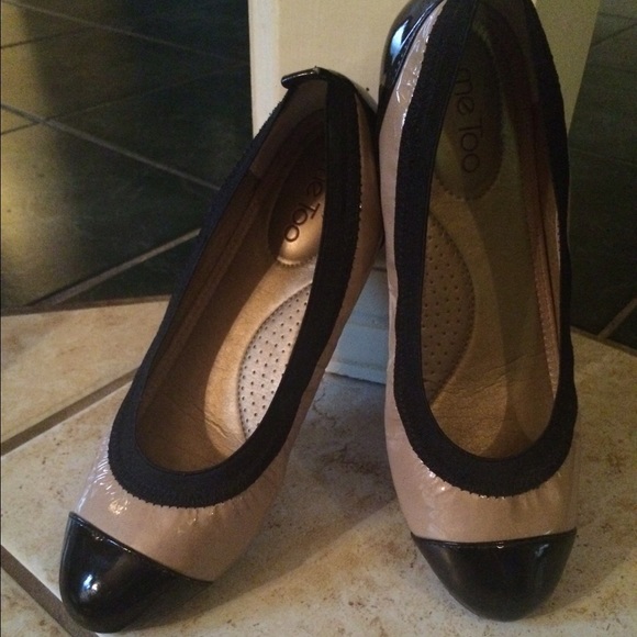 Me Too ballet flat with black toe 😊