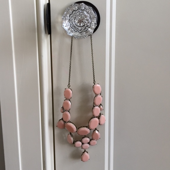 Jcrew soft peach falling jewels necklace