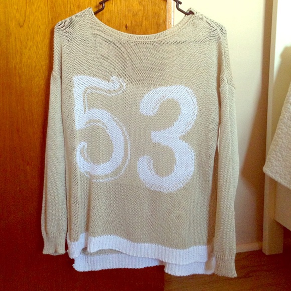 Number Knit sweater