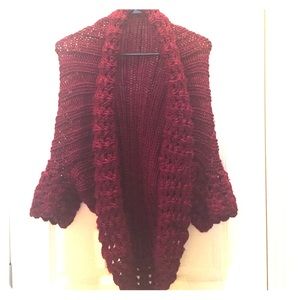 Burgundy knit sweater