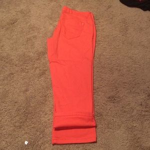 Coral crop pants