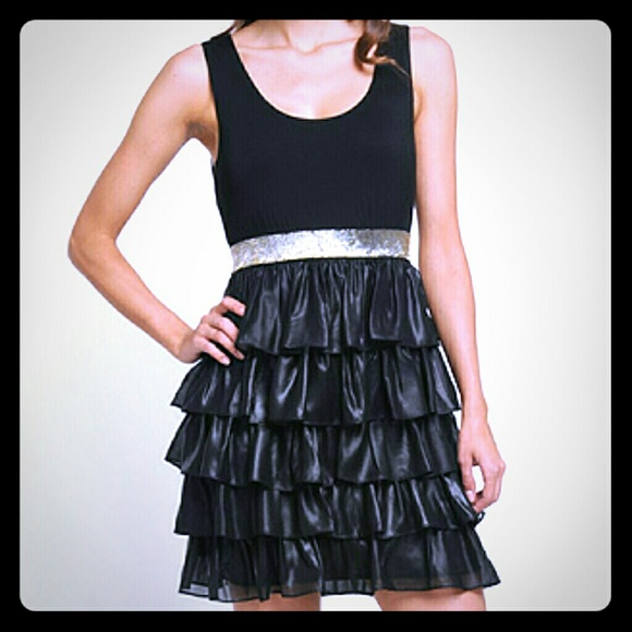 NWT Forever 21 JIVE ruffle party dress S