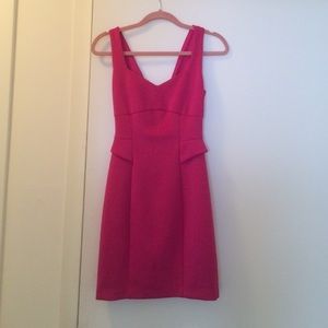 Guess pink peplum cocktail dress