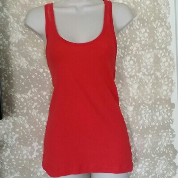 Lace Racerback Tank Coral