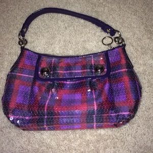 Plaid/Sequin Coach Bag
