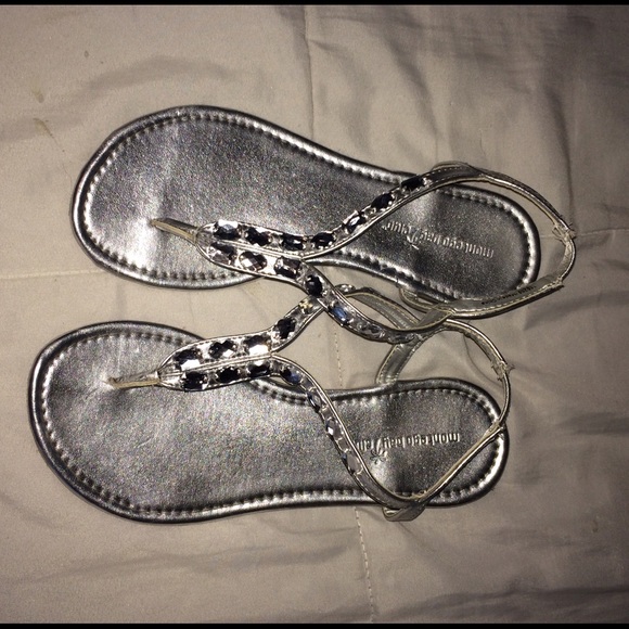 Silver strapy sandals