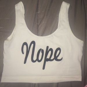 White Crop top
