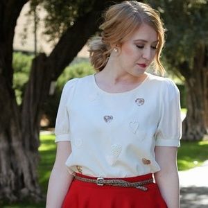 BUNDLE: Sequin Heart Top + Purple Skirt