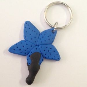 Oil Covered Starfish Keychain