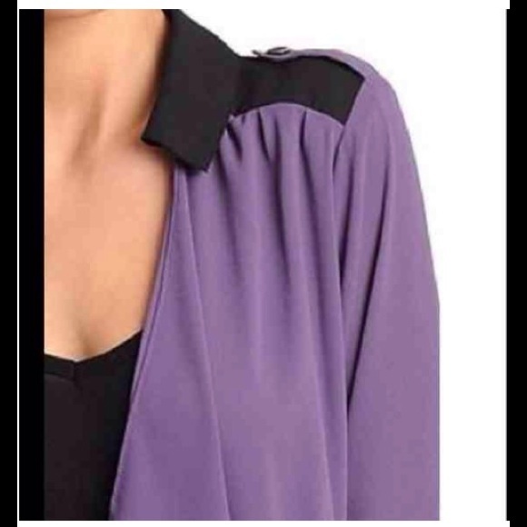 Purple Color Block Cardigan! - Picture 2 of 2