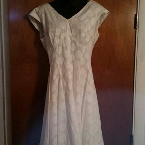 White polka dot Calvin Klein dress
