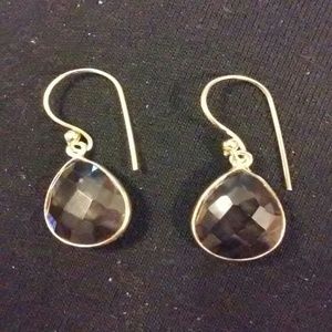12ct smoky Quartz pear shape earrings