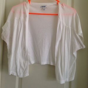 Bright white shirt sleeve cardigan