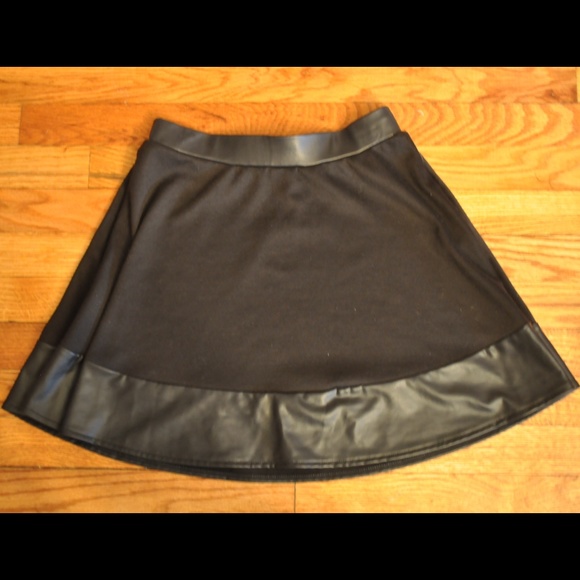 Black leather skirt