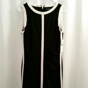Black Ralph Lauren dress with white trim