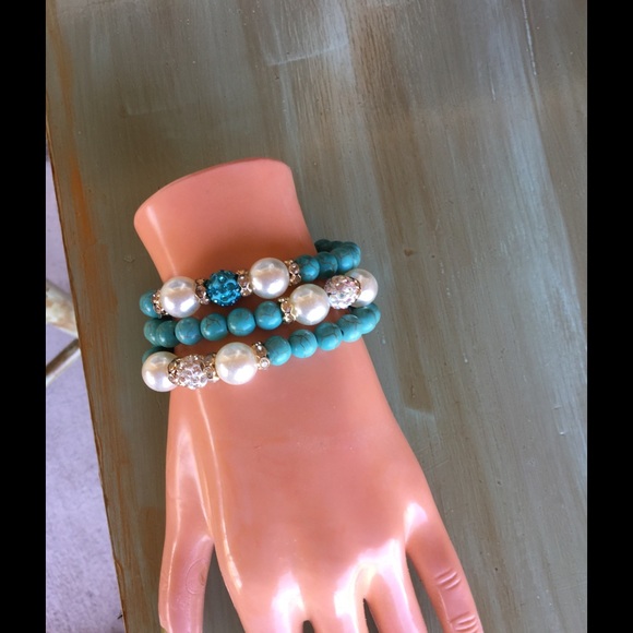 Beaded bracelets set of 3