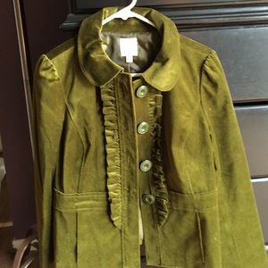 Olive velvety jacket