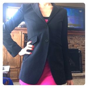Fitted black theory blazer - size 0