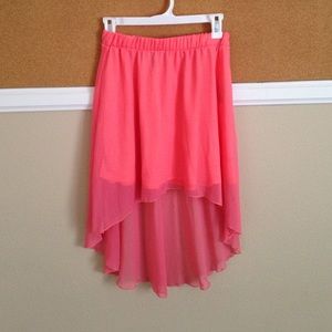 hi-low skirt and floral top bundle