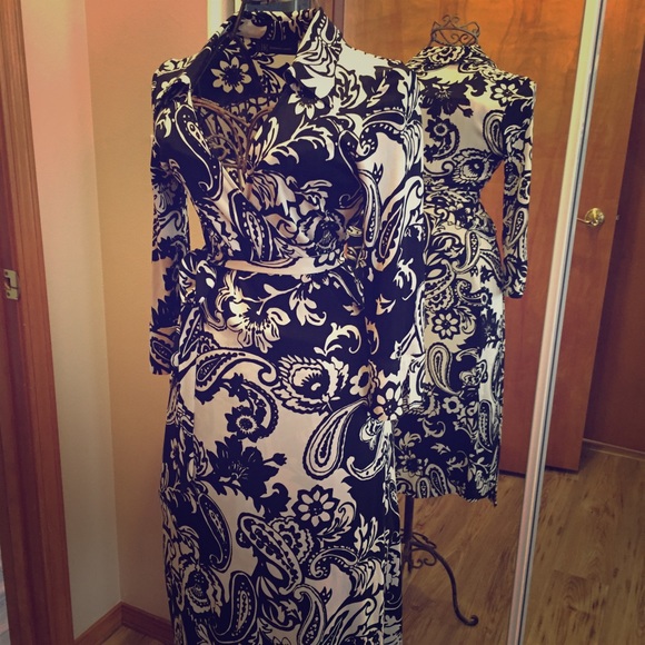 INC wrap dress. 100%silk size small