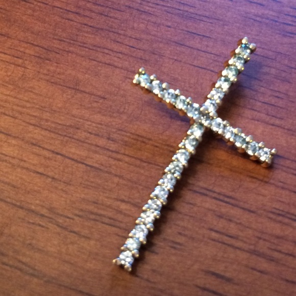 Vintage Sterling Silver Stamped Cross