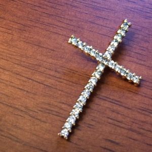 Vintage Sterling Silver Stamped Cross