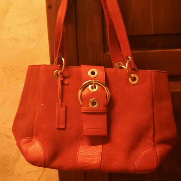 Red leather purse