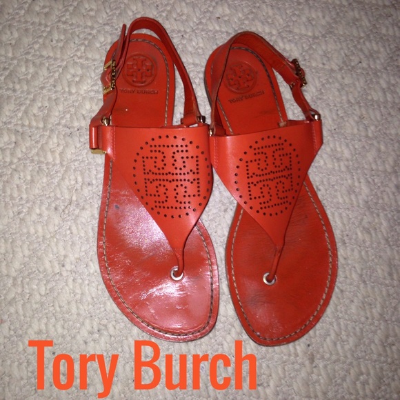 Tory Burch Orange Sandals