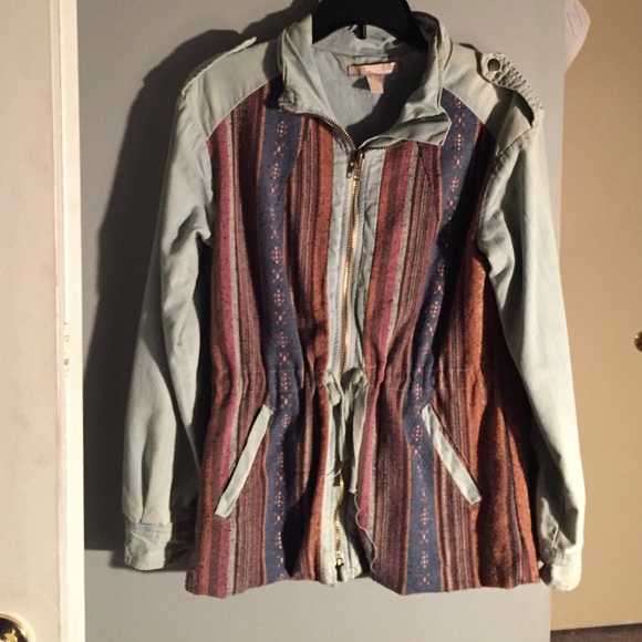 Tribal-Patterned Jacket