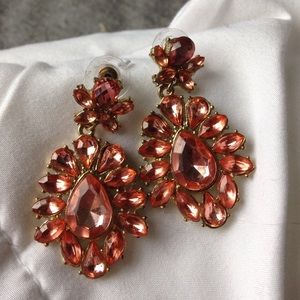 Pink Jeweled Earrings
