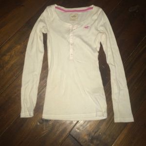 Hollister white long sleeve shirt!!