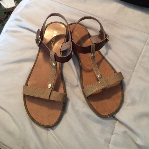 Brown strapy sandals