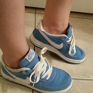 Nike Air Force baby blue and white