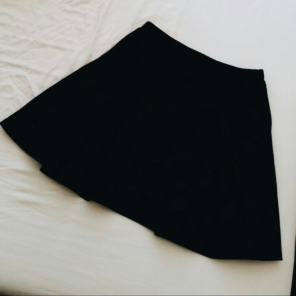 ASOS Black Pleated Skater Skirt