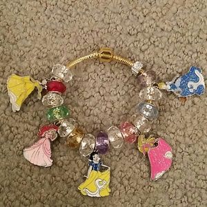 Gold disney princess braclet