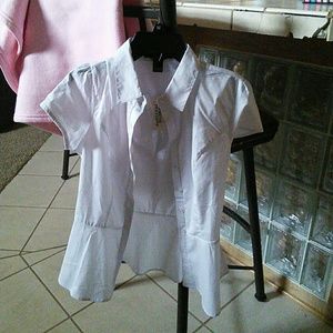 White button up blouse