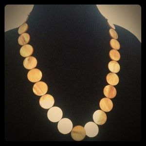 Handmade brown shell necklace