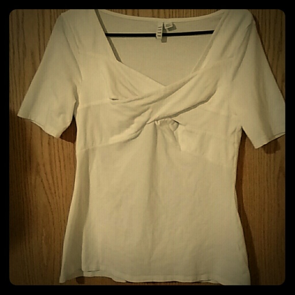 White cross fabric pattern Top.