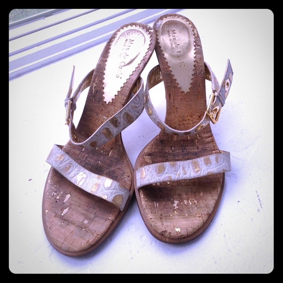 Adorable white and cream detailed leather sandals