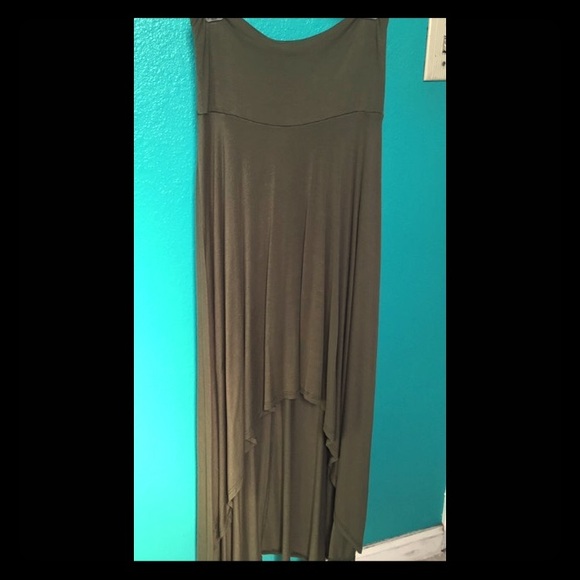 Olive green High-low skirt‼️