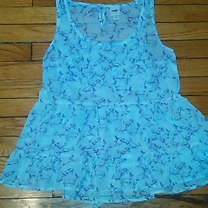 Sheer print top VERY CUTE!