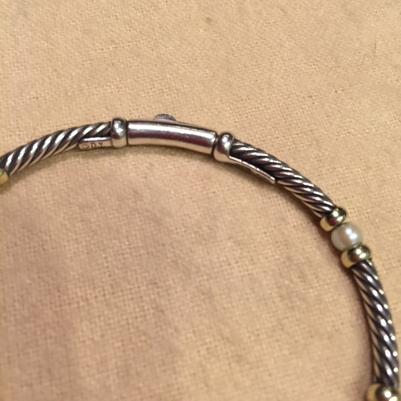 🔴SOLD🔴David Yurman Sterling Gold Pearl Bracelet - Picture 3 of 4