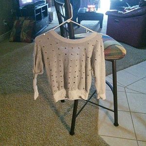 Heart studded sweater