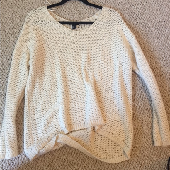 white knitted sweater and floral skirt bundle