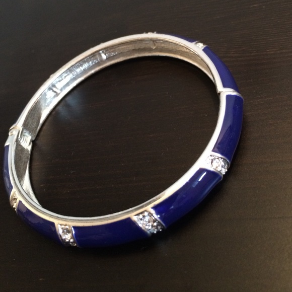 MOVING SALE! Navy and Rhinestone Bangle